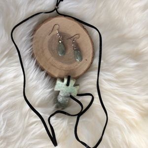 Connemara marble necklace and earrings